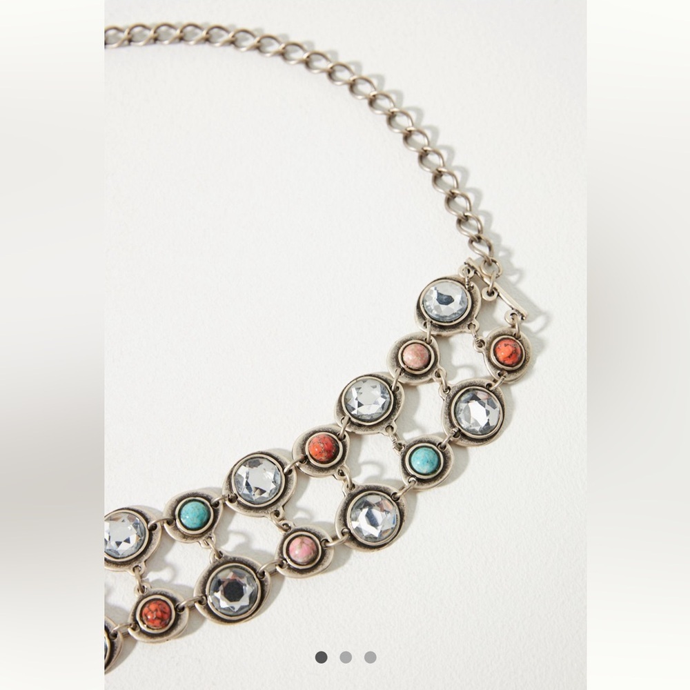 Anthropologie NWT Streets Ahead Gem Chain Belt size S.